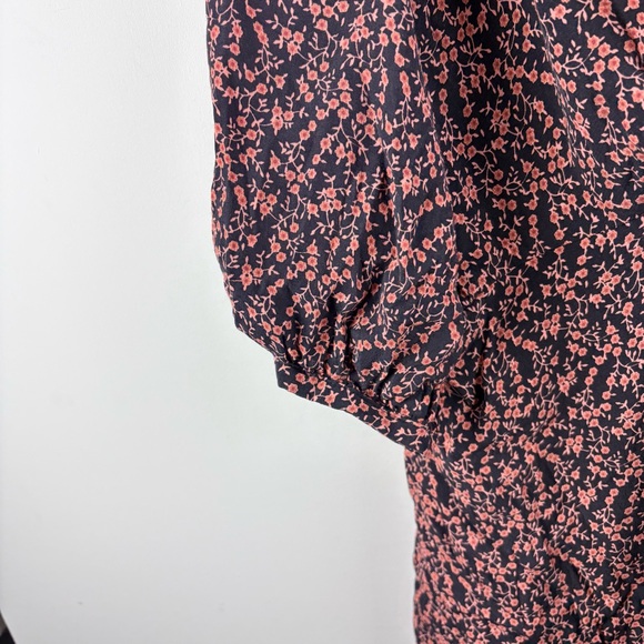 Free People Black Clara Floral Tie-Front Pocket Tunic Boho Dress $118 Medium - Picture 7 of 12